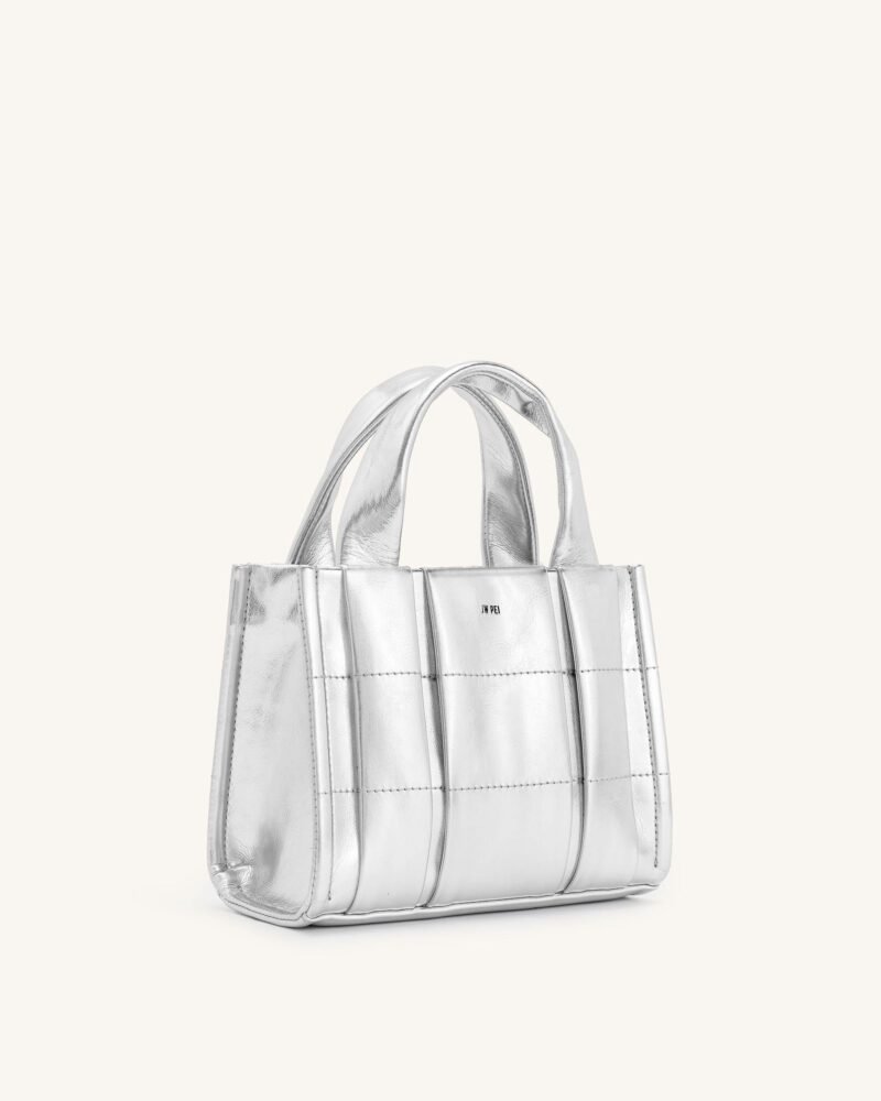 Freya Mini Tote Bag - Silver - Image 2