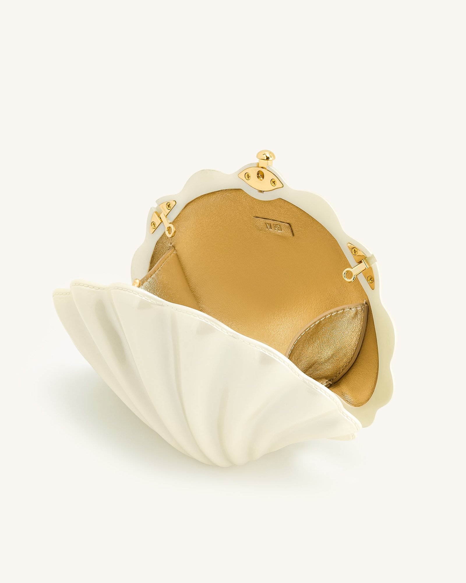 765-2-INSIDE Maisie Shell Clutch - Ivory - Image 4