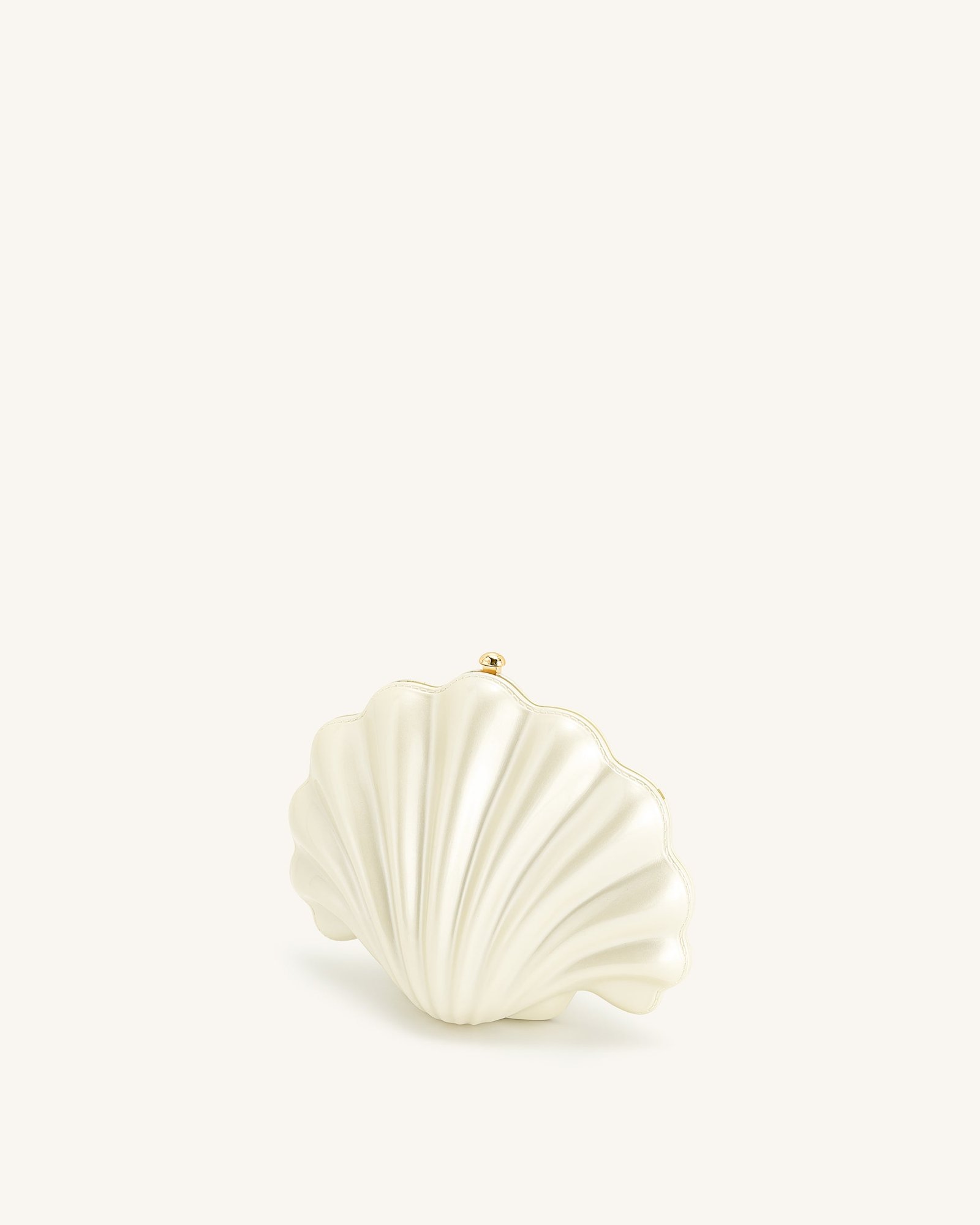 765-2-SIDE1 Maisie Shell Clutch - Ivory - Image 2
