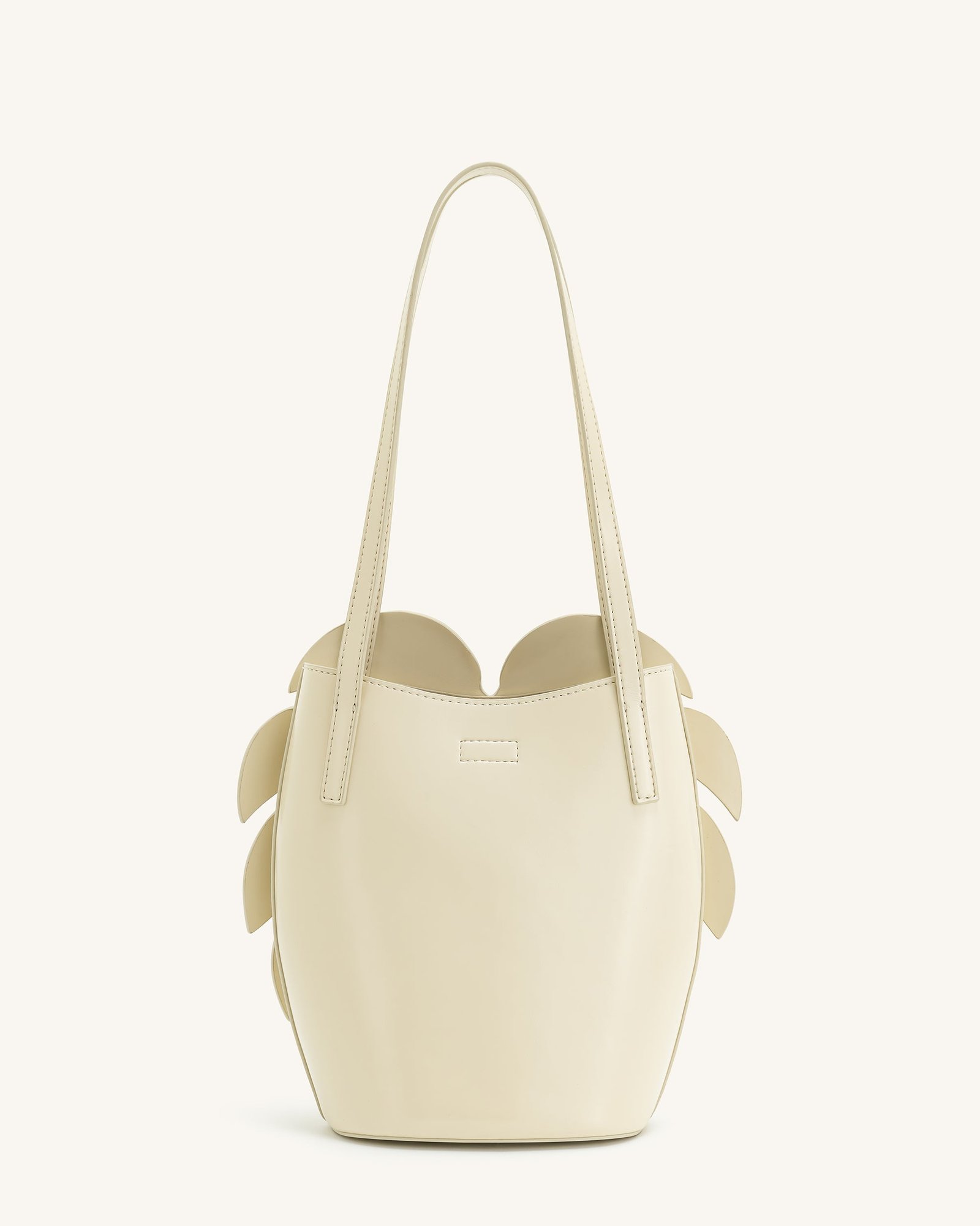 786-2-BACK_ecdc1974-93ae-404b-839f-998a77bf44f0 Cecelia Leaf Shape Shoulder Bag - White - Image 3