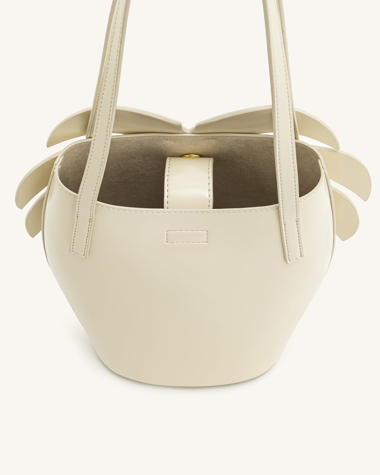 786-2-INSIDE_c1781157-ea92-4cf9-ac56-c5776706e318 Cecelia Leaf Shape Shoulder Bag - White - Image 4