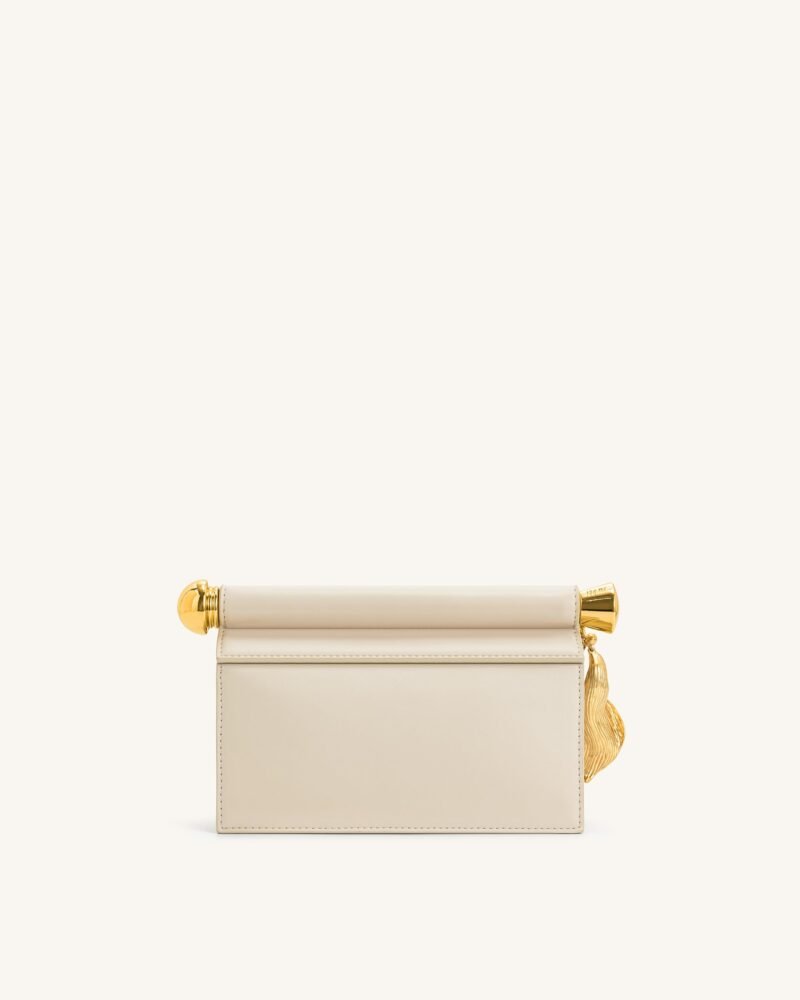 Holly Metal Pendant Embellished Clutch - White - Image 4