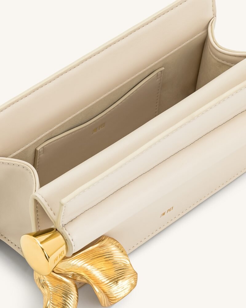 Holly Metal Pendant Embellished Clutch - White - Image 5