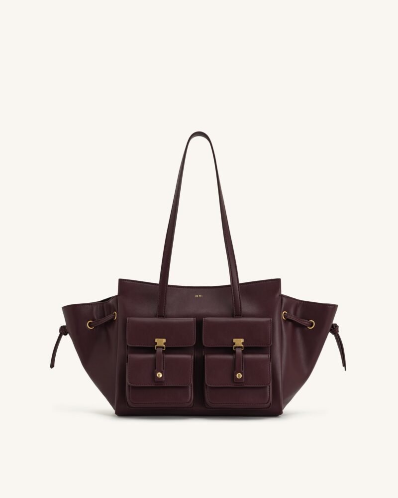 Linda Tote Bag - Deep Burgundy - Image 1