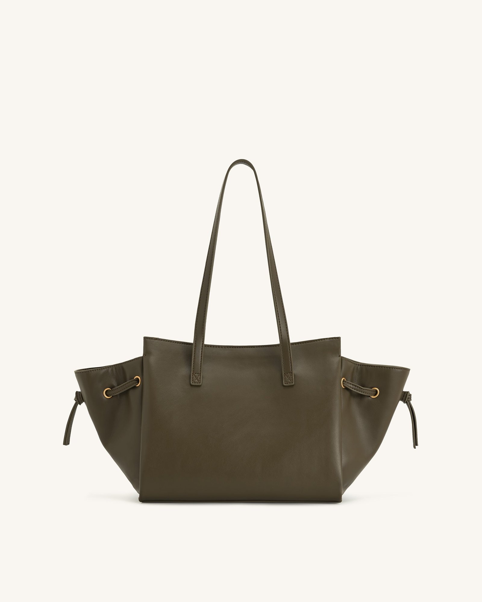 8T001-7-BACK Linda Tote Bag - Dark Olive - Image 3