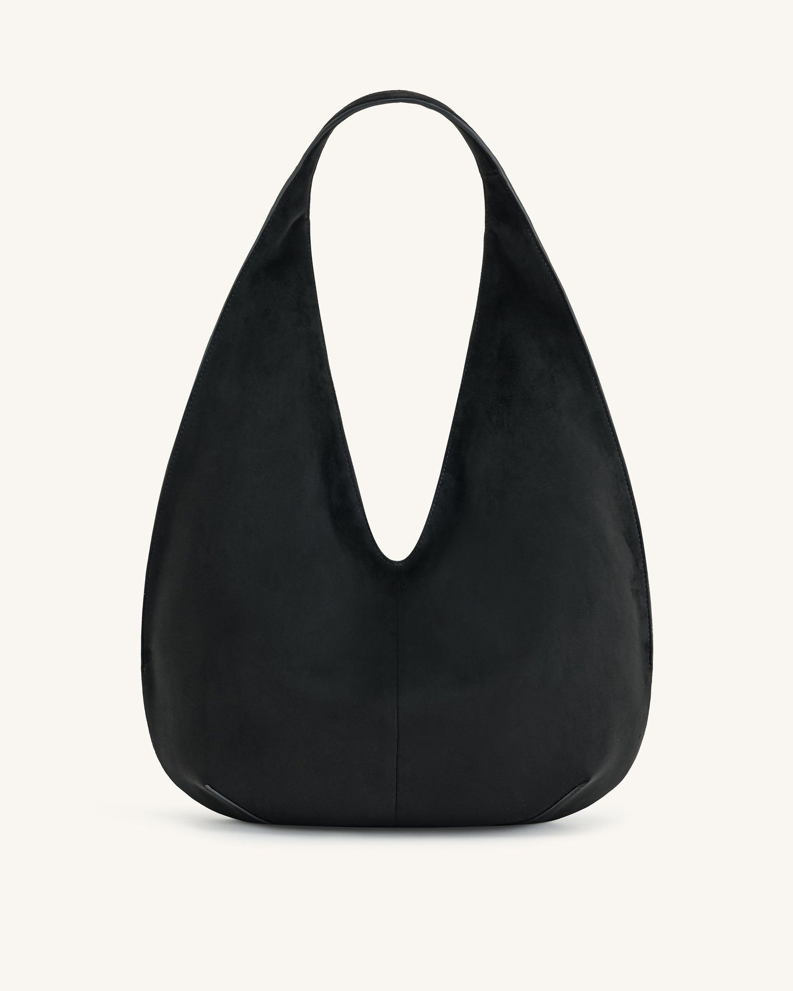 8T009-1-BACK_145b33c0-fd08-4153-b0a4-fe016d31fb9b Dara Faux Suede Hobo Bag - Black - Image 3