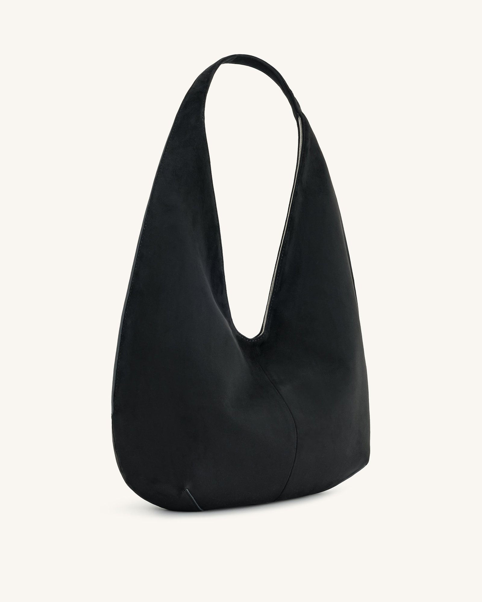 8T009-1-SIDE_7f072755-2692-4234-9806-50a2c17c74a8 Dara Faux Suede Hobo Bag - Black - Image 2