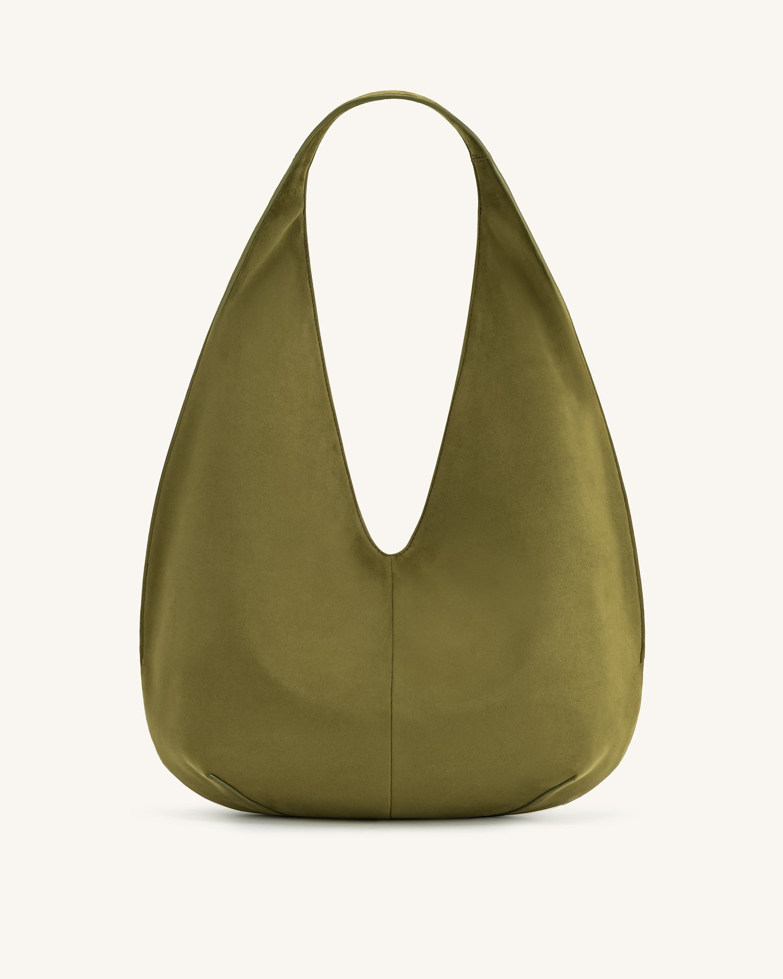 8T009-7-BACK_380431d6-e4b8-44db-86a4-a484dea76382 Dara Faux Suede Hobo Bag - Dark Olive - Image 3