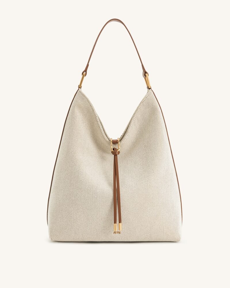 Aria Shoulder Bag - Brown Canvas - Image 1