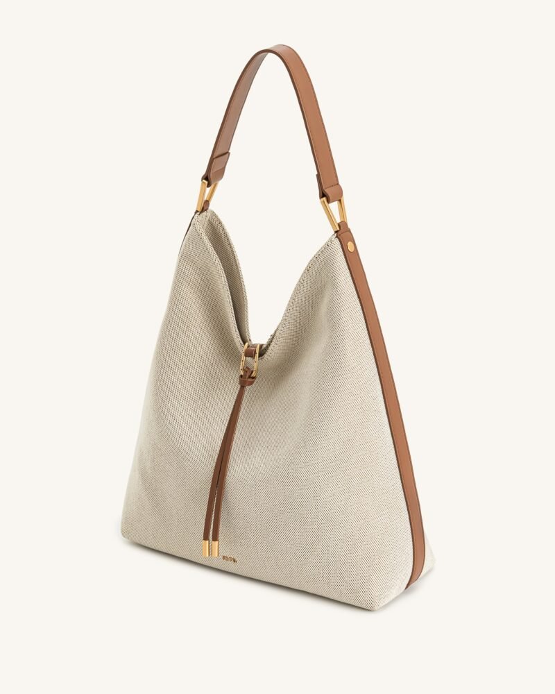 Aria Shoulder Bag - Brown Canvas - Image 2