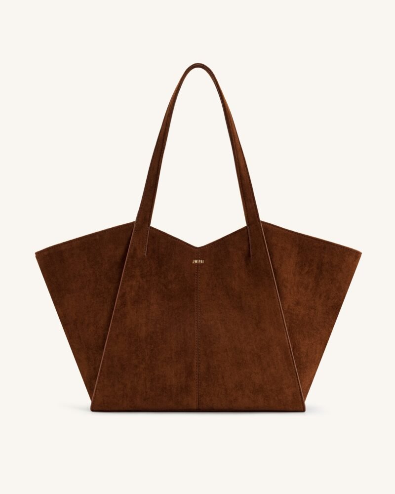 Kiana Large Capacity Tote Bag - Dark Brown - Image 1