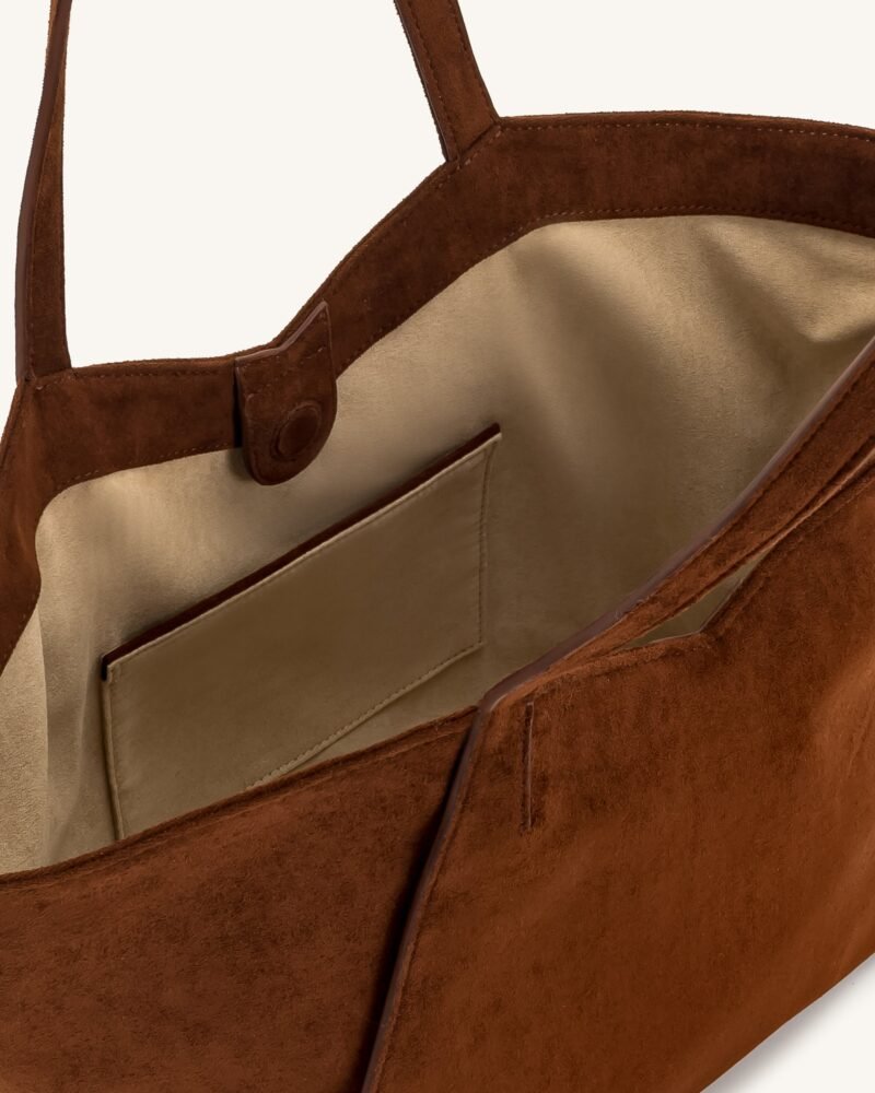 Kiana Large Capacity Tote Bag - Dark Brown - Image 4