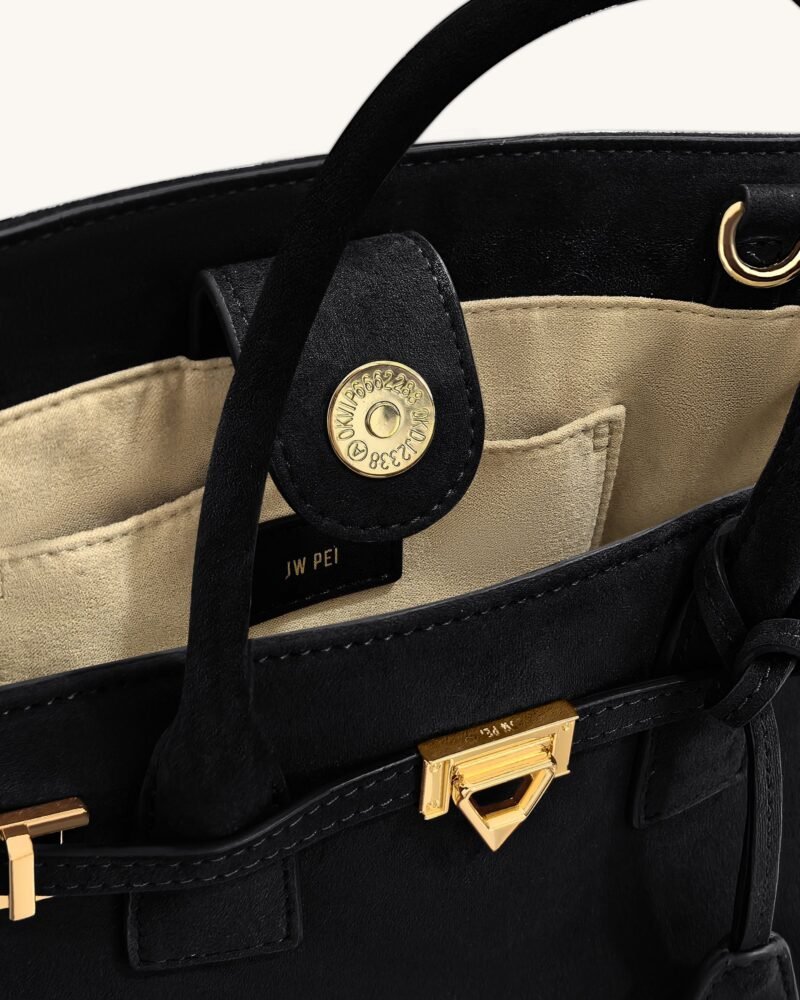 Miley Belt Embellished Tote Bag - Black - Image 4