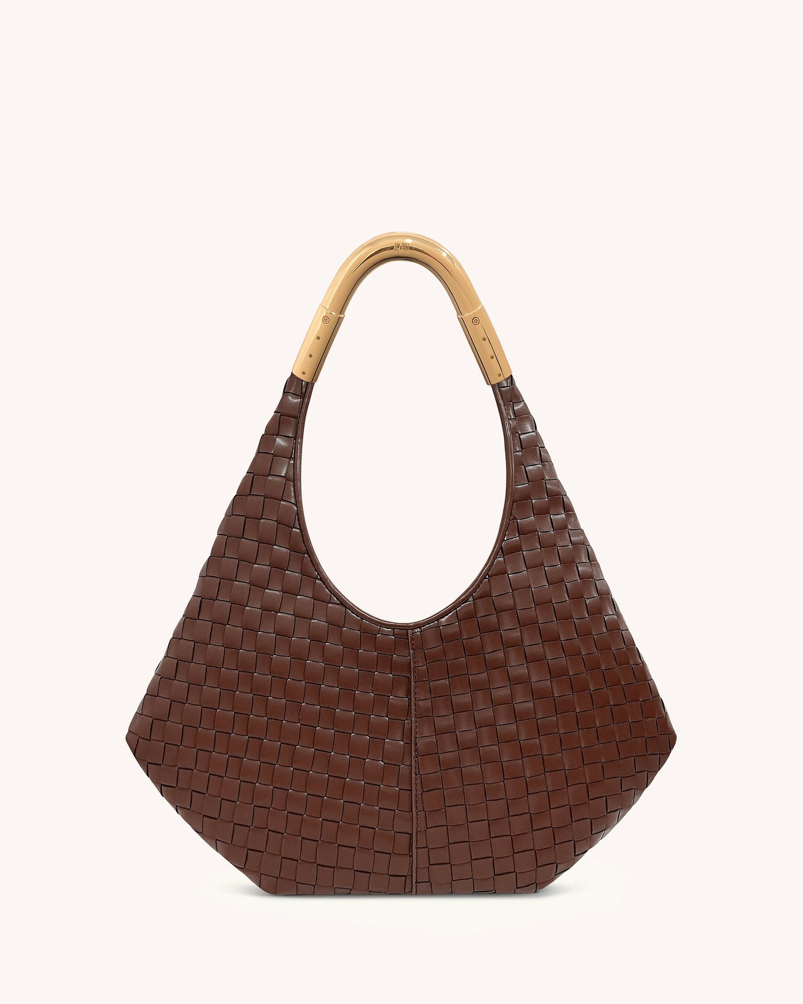 8T059-3_3_44f602c9-f55e-4123-9727-b9b618b0316a Olivia Hand-Woven Metal Handle Hobo Bag - Brown - Image 3