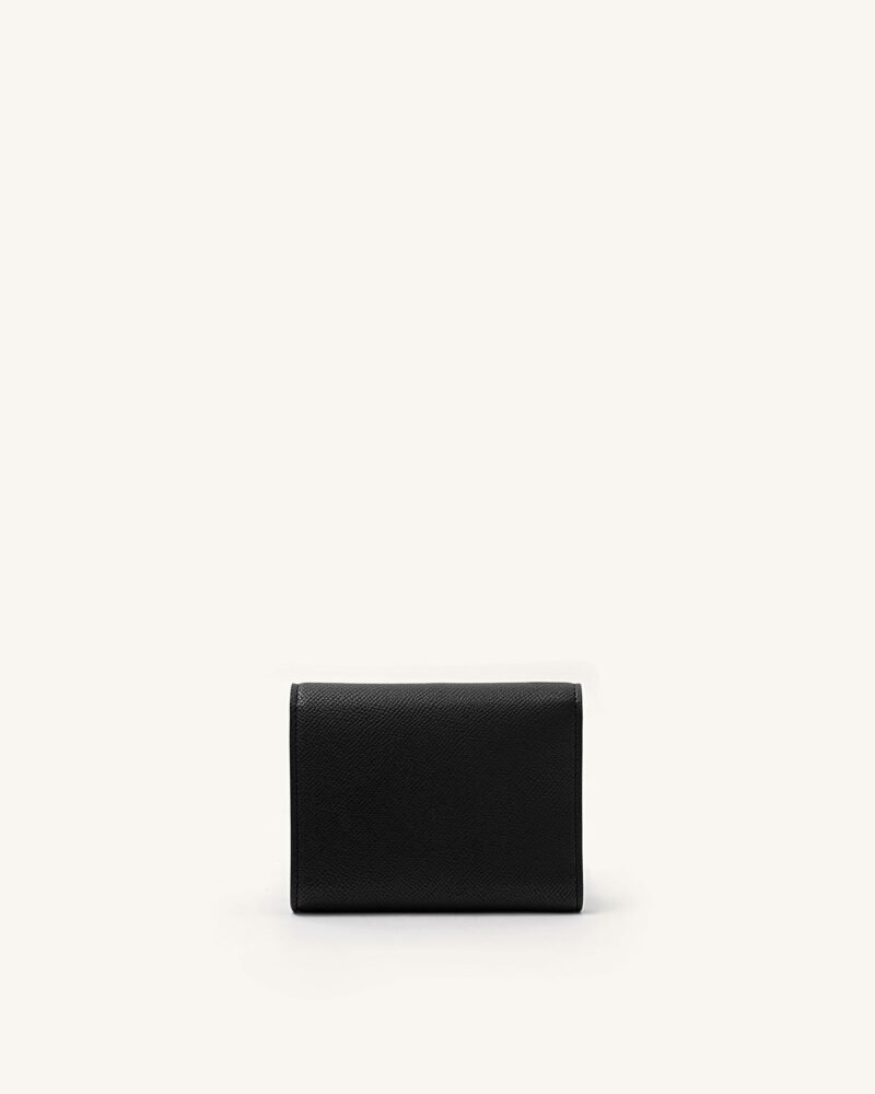 Stella Wallet - Black Grained Vegan Leather - Image 3