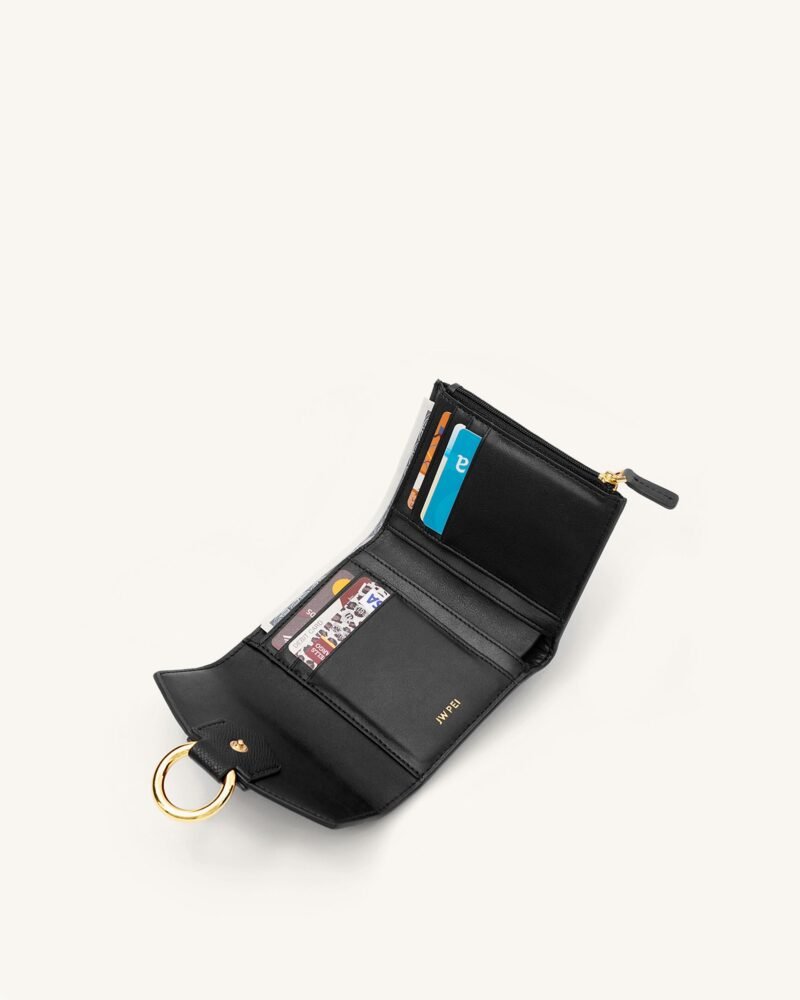 Stella Wallet - Black Grained Vegan Leather - Image 4