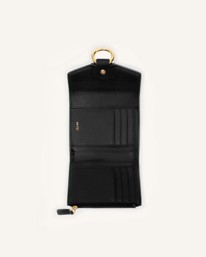 Stella Wallet - Black Grained Vegan Leather - Image 6