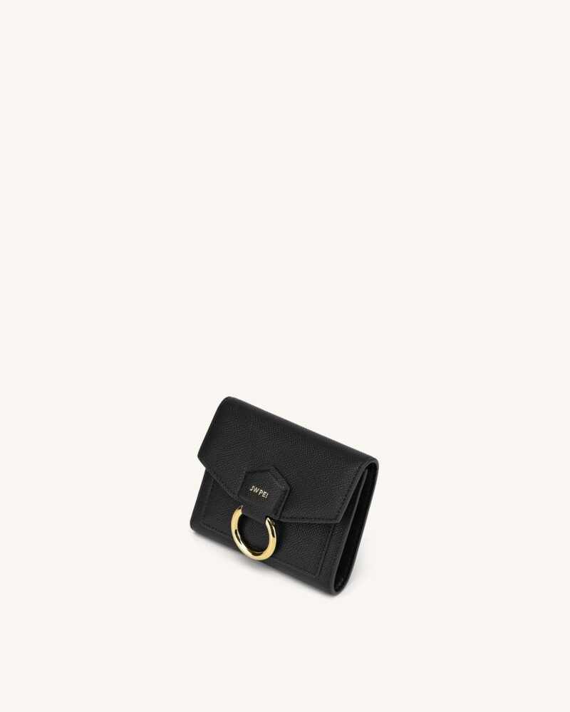 Stella Wallet - Black Grained Vegan Leather - Image 2
