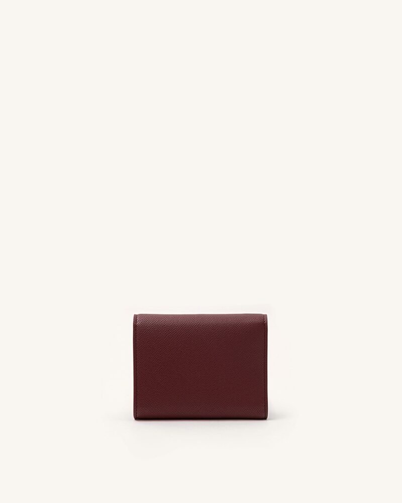 Stella Wallet - Burgundy Grained Vegan Leather - Image 3