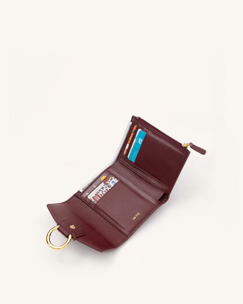 Stella Wallet - Burgundy Grained Vegan Leather - Image 4