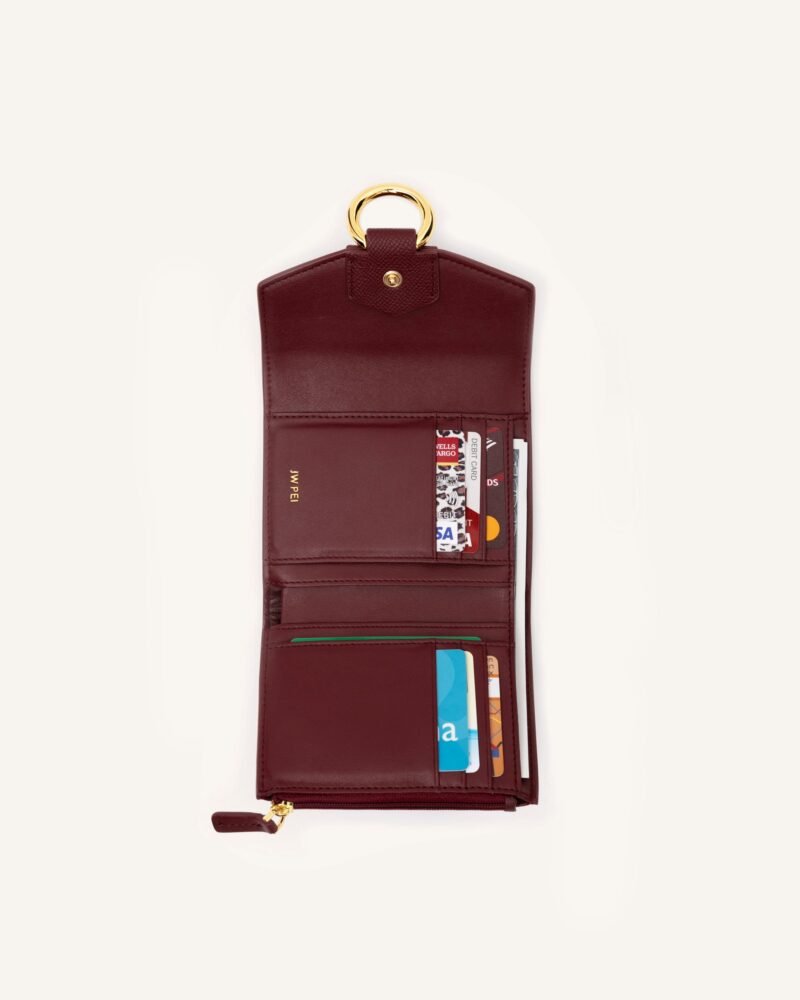 Stella Wallet - Burgundy Grained Vegan Leather - Image 6