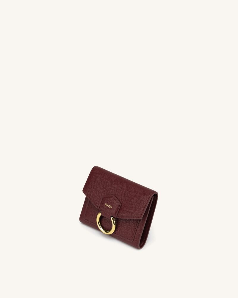 Stella Wallet - Burgundy Grained Vegan Leather - Image 2
