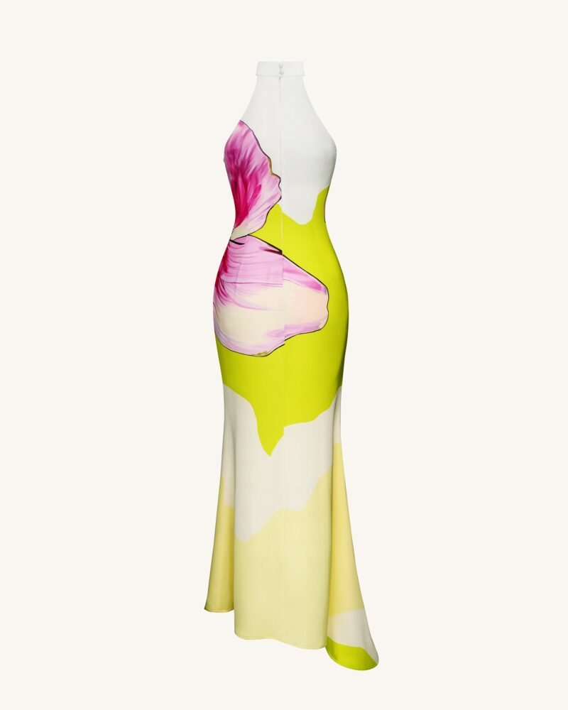 Olivia Floral Halter Gown - Multicolor - Image 5