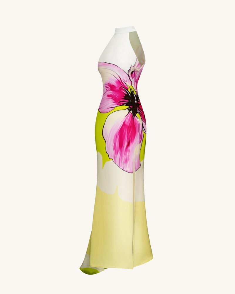 Olivia Floral Halter Gown - Multicolor - Image 4