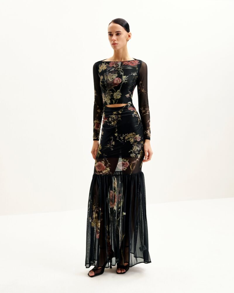 Alicia Printed Mesh Dress - Multicolor - Image 2