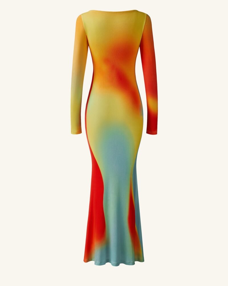 Lily Illusion Print Dress - Multicolor - Image 4