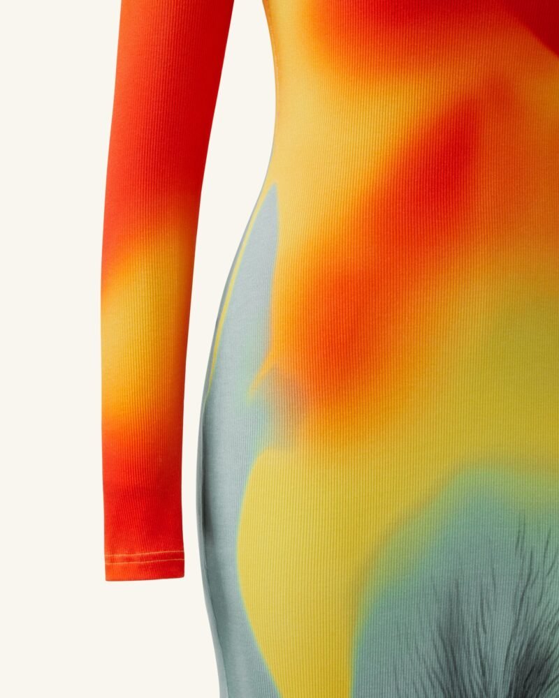 Lily Illusion Print Dress - Multicolor - Image 5