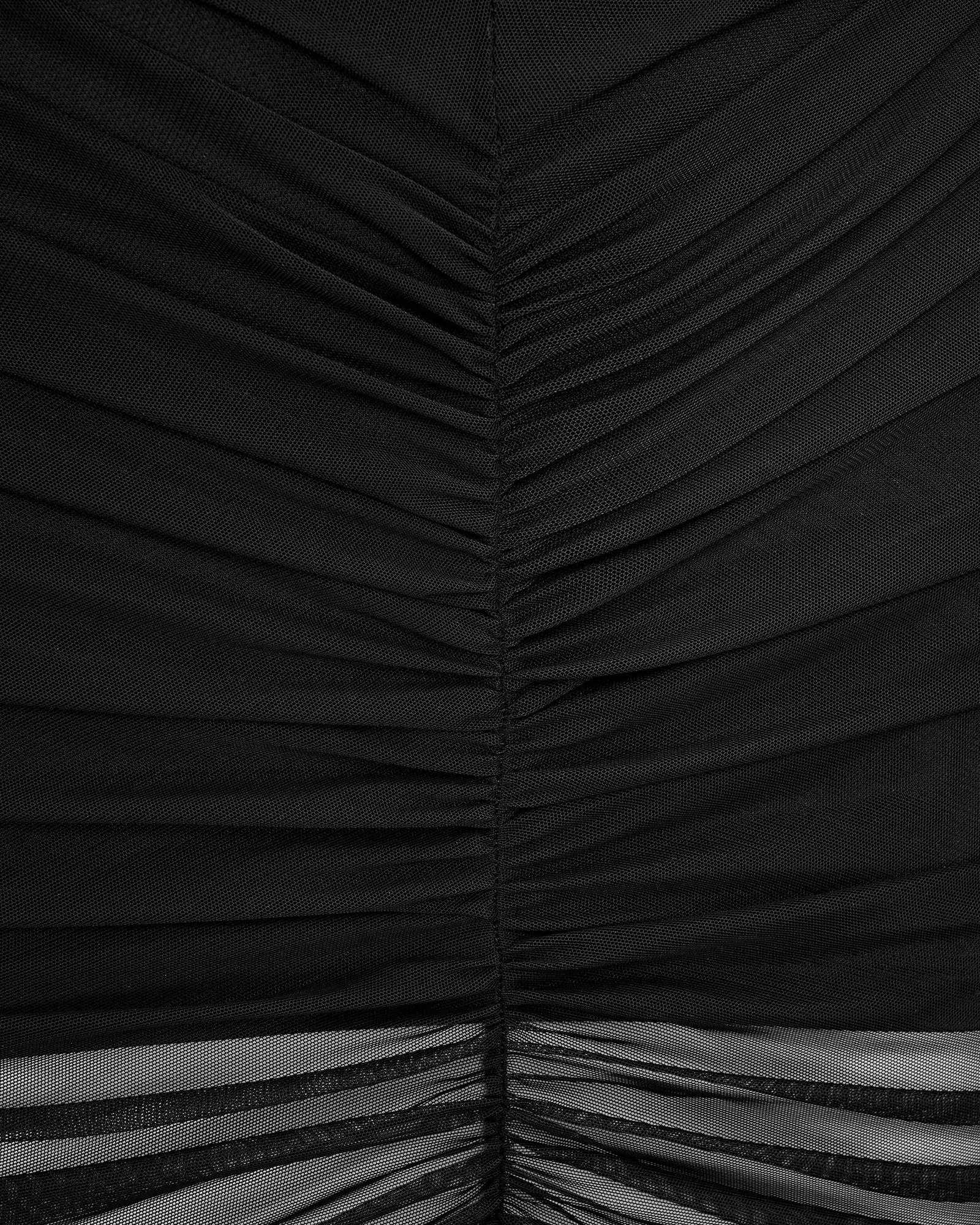 DS314-1DETAIL Emily Elegant Off-Shoulder Ruched Gown - Black - Image 5