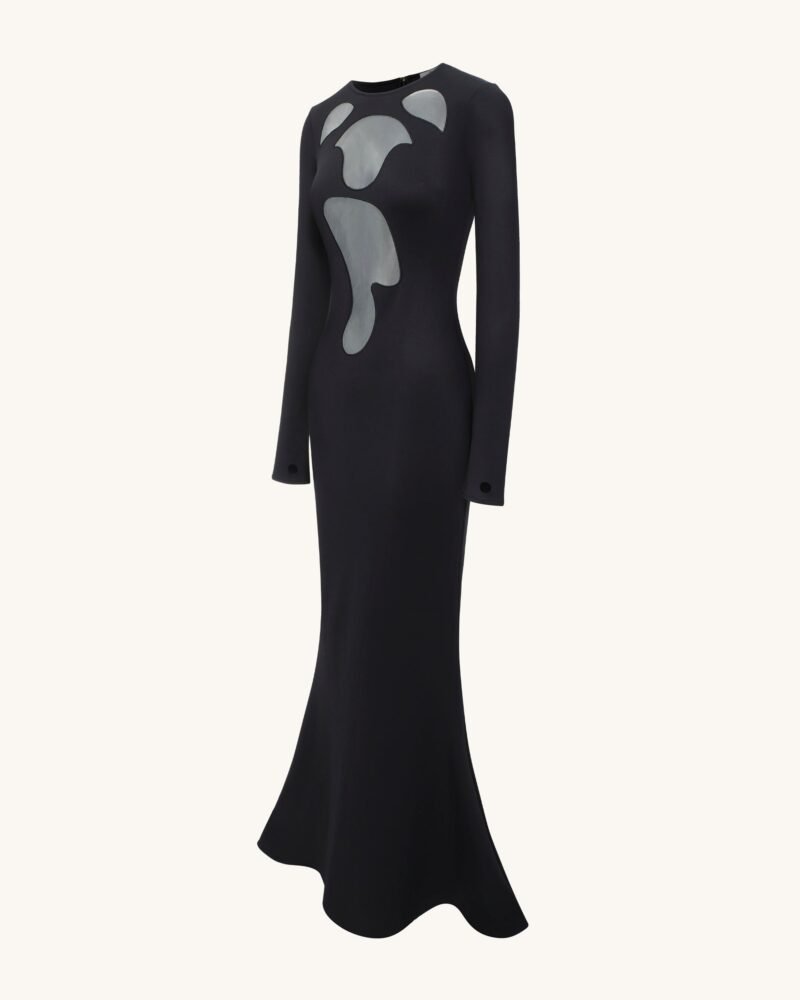 Ava Cutout Bodycon Gown - Black - Image 2