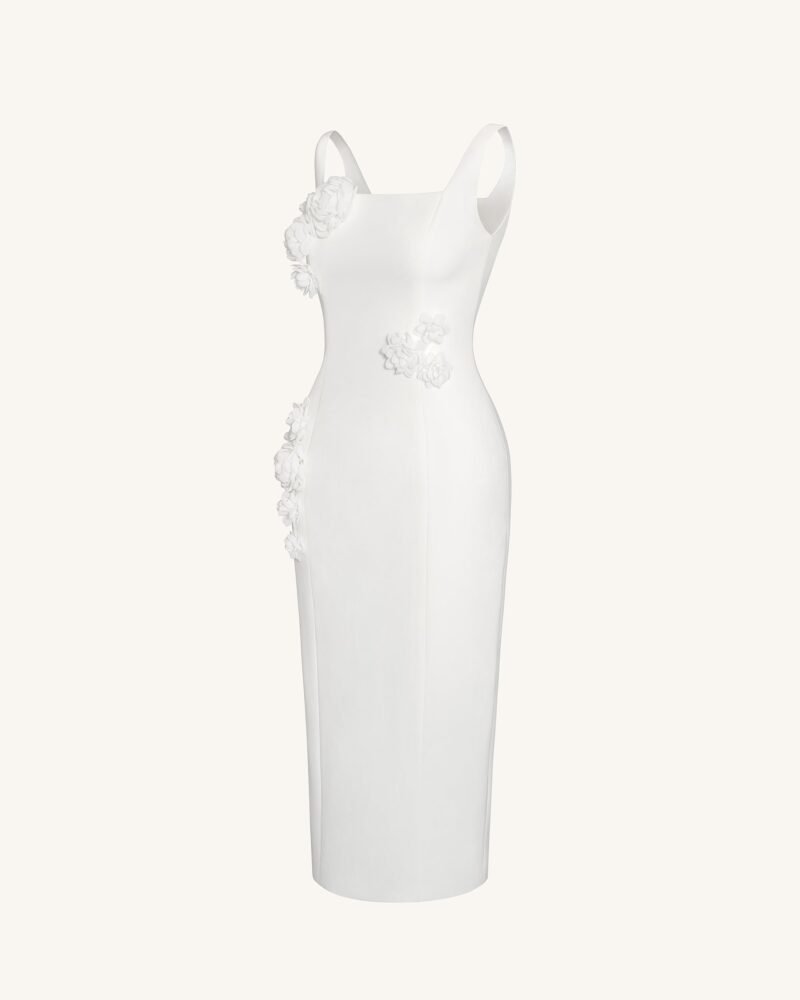 Garden Grace Sheath Dress - White - Image 5
