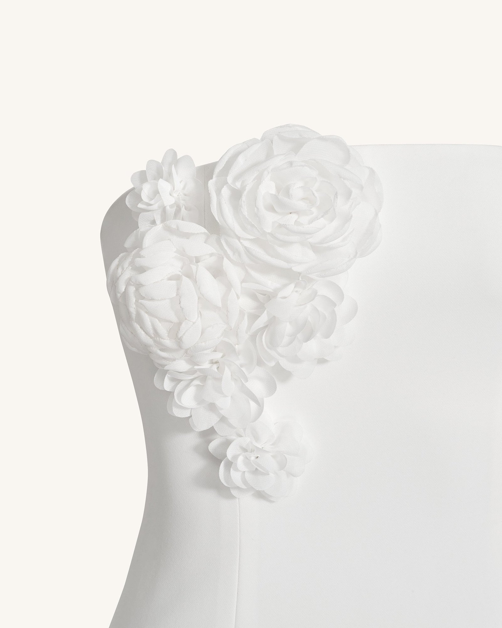 DS705-2DETAIL Petal Perfection Cocktail Dress - White - Image 7