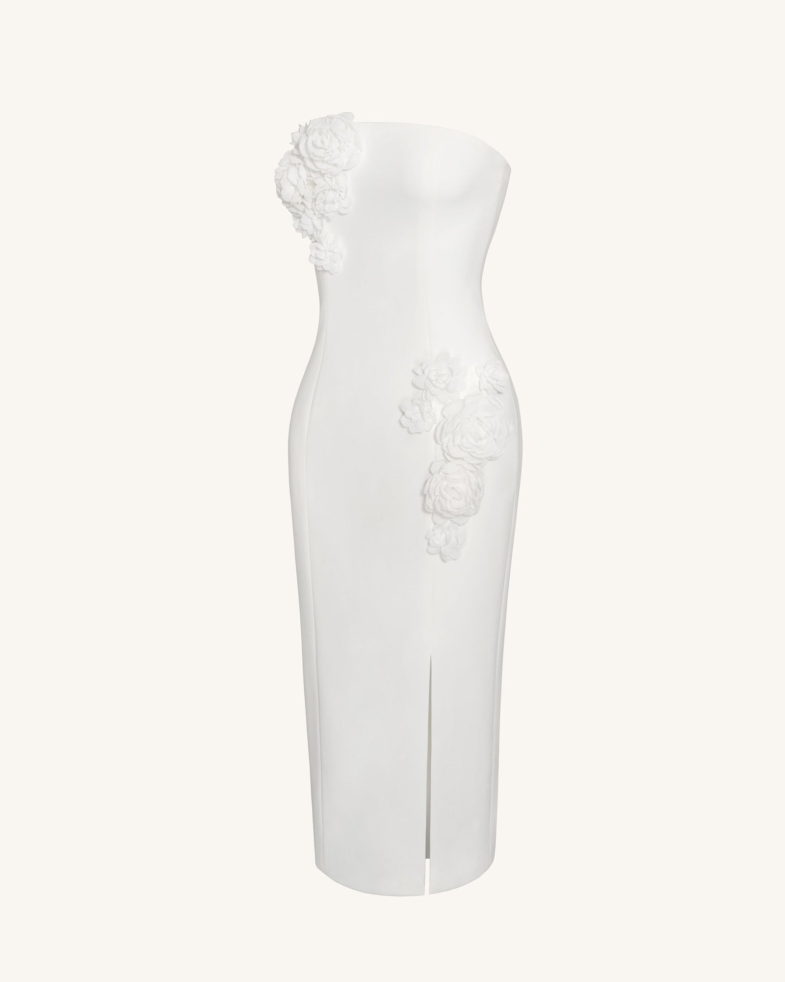 DS705-2SIDE Petal Perfection Cocktail Dress - White - Image 5