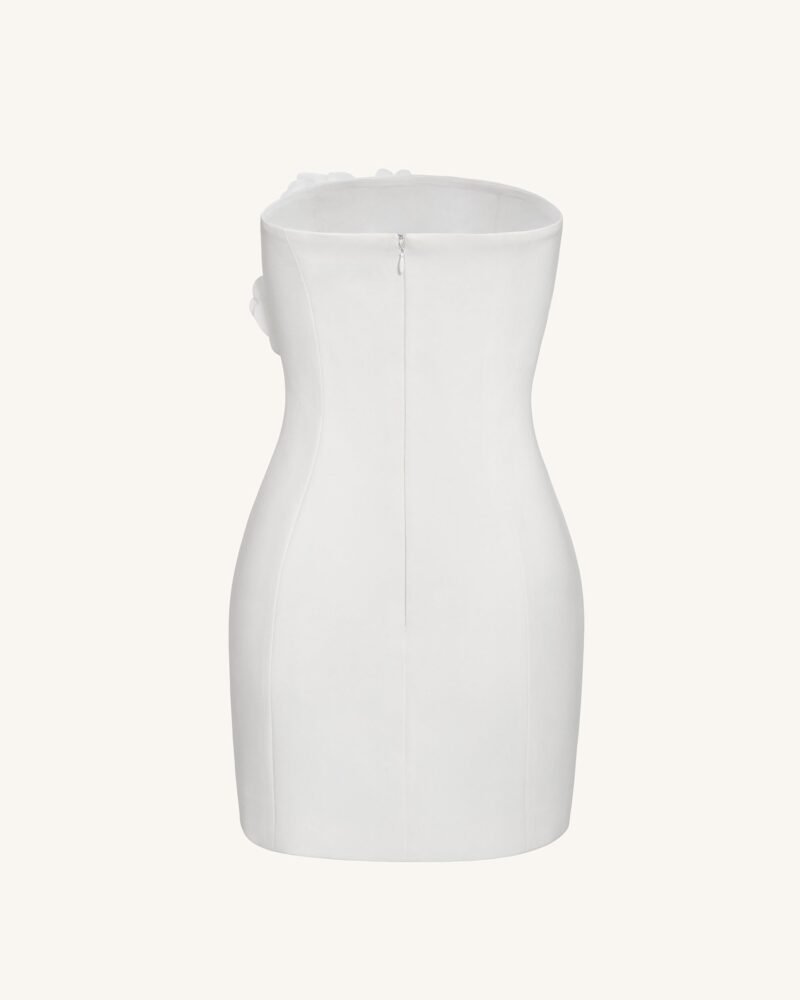 Blossoming Elegance Strapless Dress - White - Image 6
