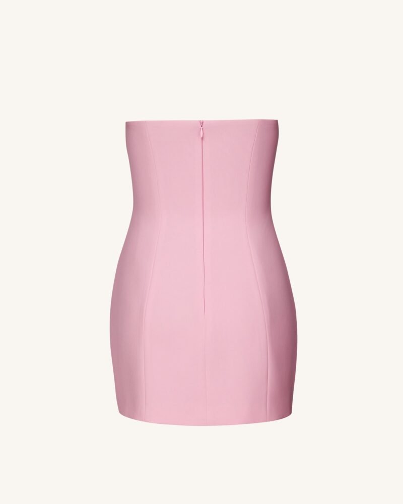 Blossoming Elegance Strapless Dress - Pink - Image 3