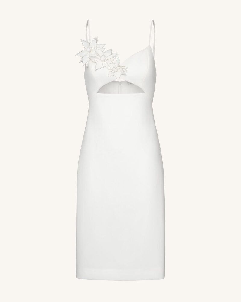 Bloom-Cut Contour Dress - White - Image 2