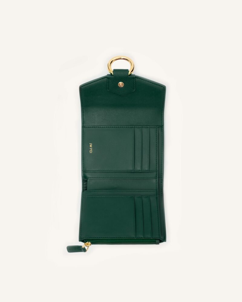 Stella Wallet - Dark Green Croc - Image 5