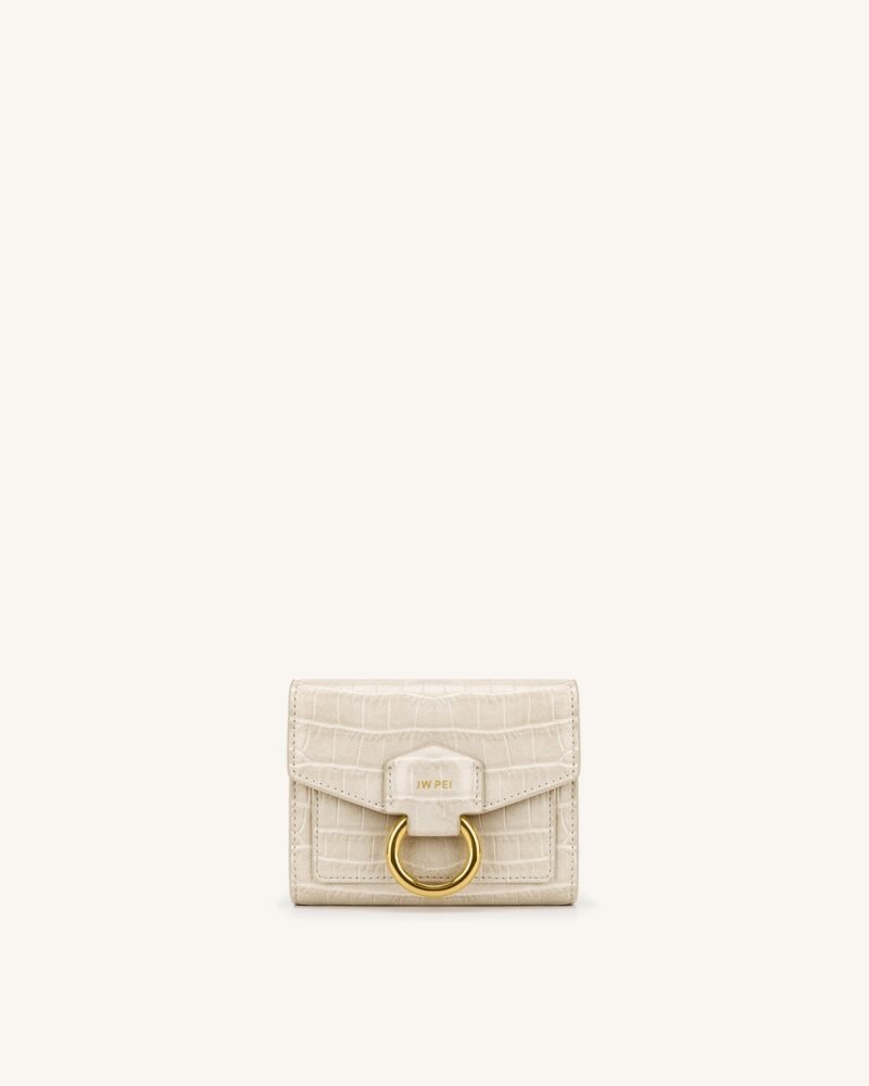Stella Wallet - Ivory  Croc - Image 1