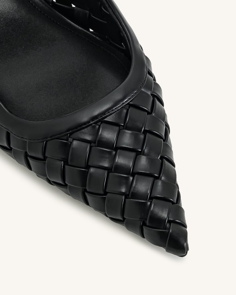 Helena Weave  Pierced Mules - Black - Image 6