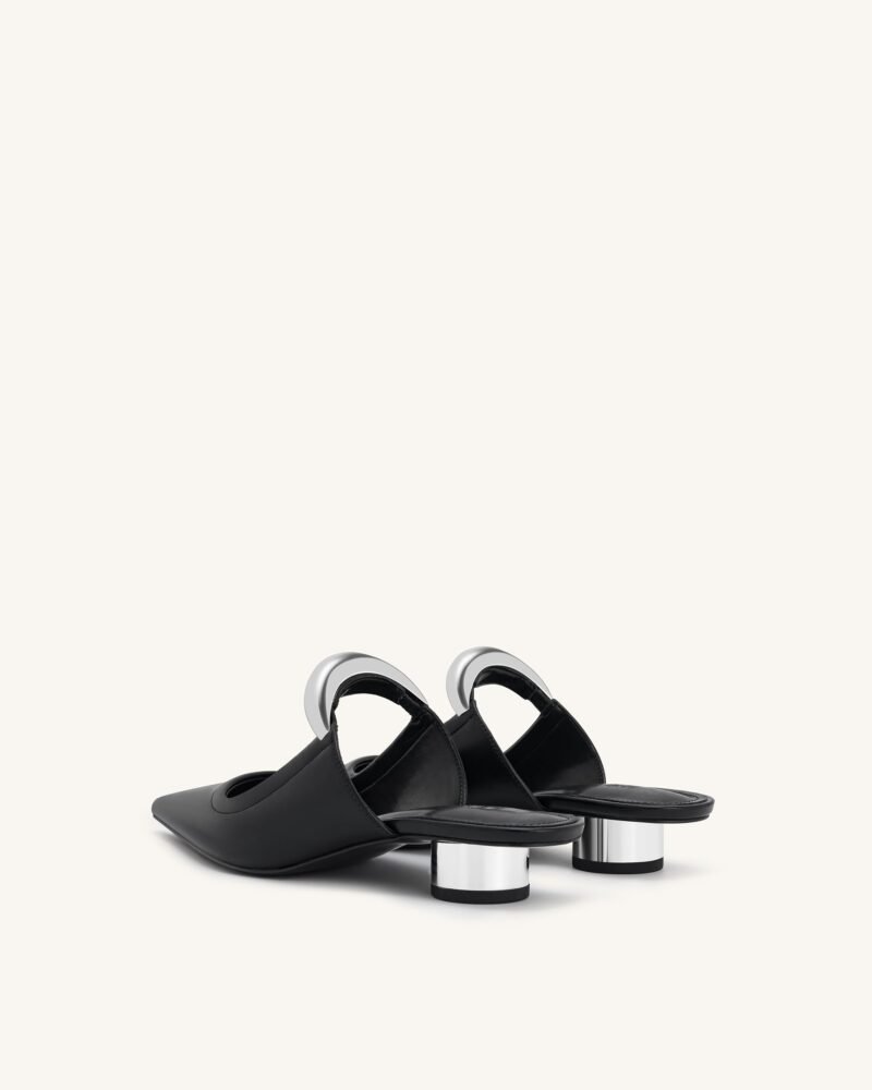 Helena  Pierced Mules - Black - Image 5