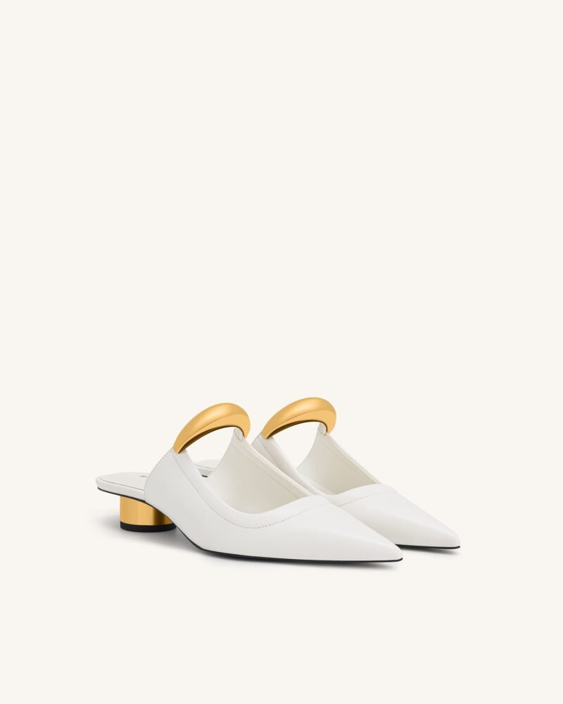 Helena  Pierced Mules - White - Image 2