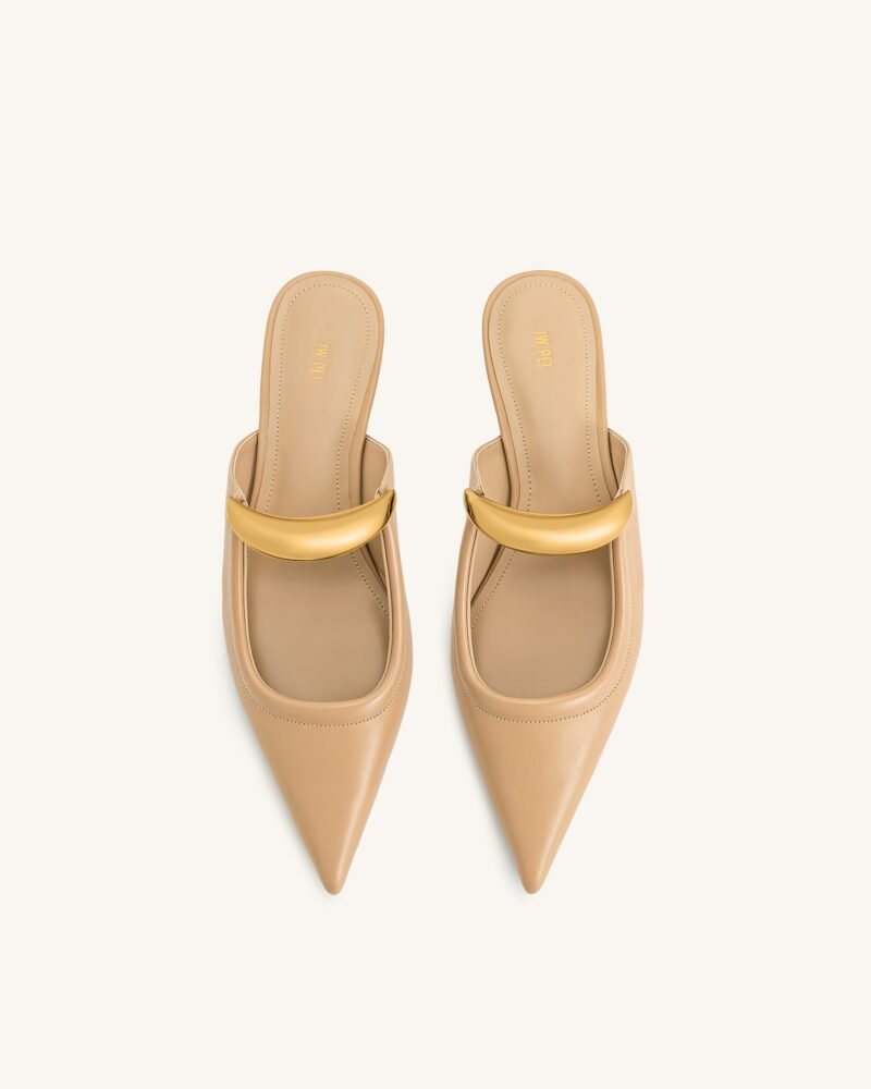 Helena  Pierced Mules - Khaki - Image 5