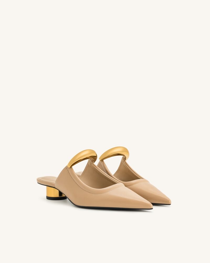 Helena  Pierced Mules - Khaki - Image 3