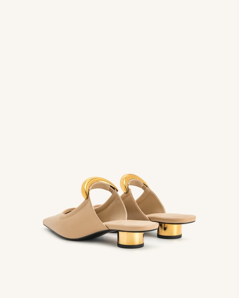 Helena  Pierced Mules - Khaki - Image 6