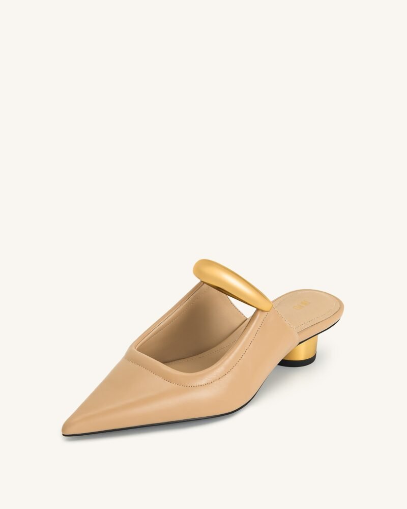 Helena  Pierced Mules - Khaki - Image 8
