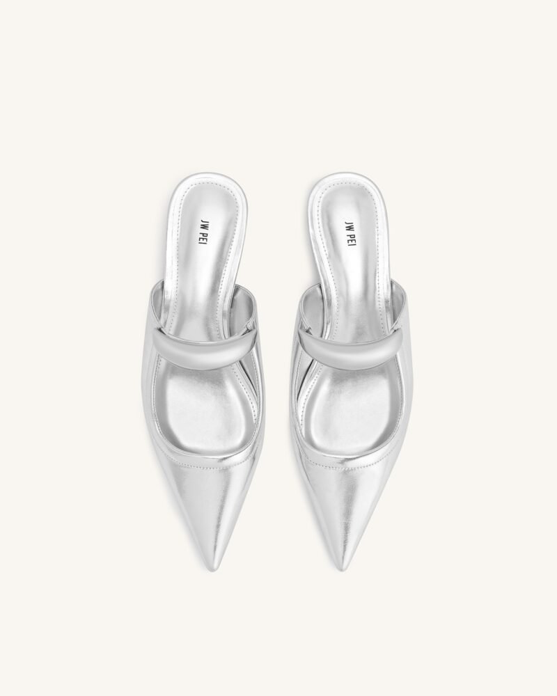 Helena  Pierced Mules - Silver - Image 4