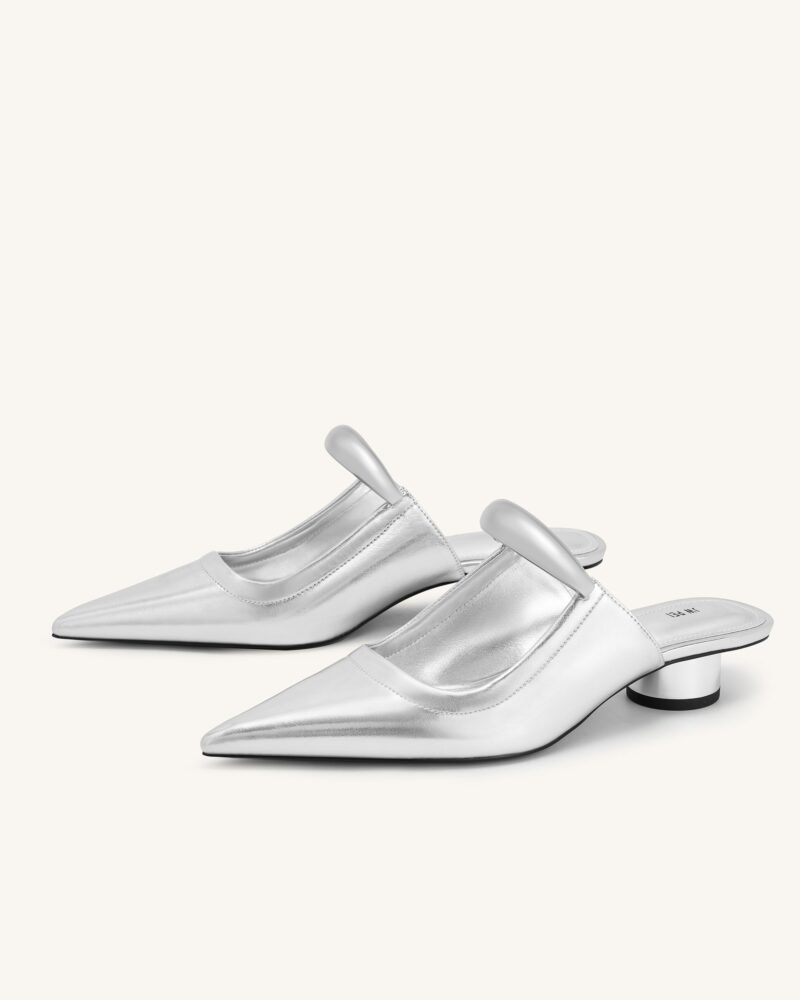 Helena  Pierced Mules - Silver - Image 7